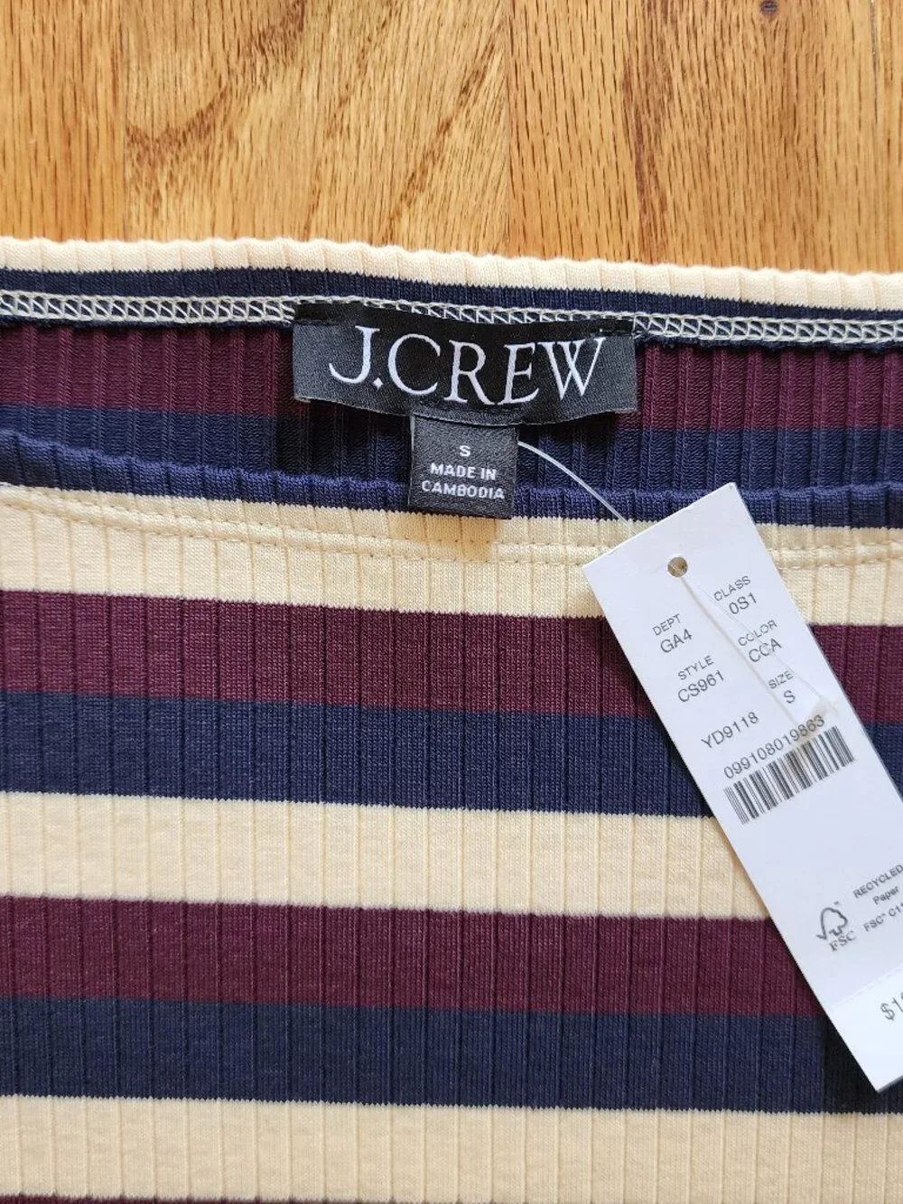 NWT J.Crew Striped Ribbed Tank Maxi Dress (Small)